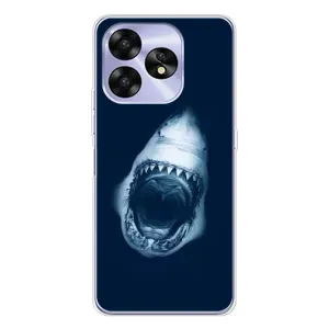 Силіконовий бампер з картинкою звірів для UMIDIGI A15C (Пащу Акули)