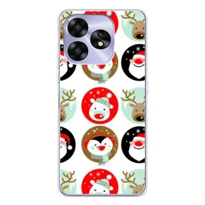 Силиконовый бампер на рождество для UMIDIGI A15C (Рождественский принт)
