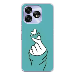 Чохол (Знак сердечка) для UMIDIGI A15C (Сердечко на бірюзовому)