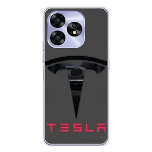 Силіконовий бампер з картинкою машини на UMIDIGI A15C (Logo TESLA)