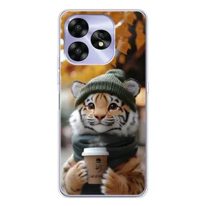 Друкований чохол 'Звірята з кавою' для UMIDIGI A15C (Тигр з кавою)