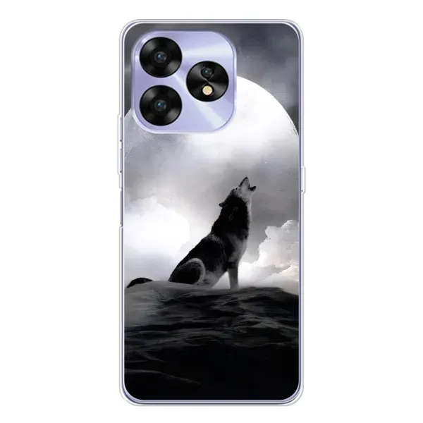 Чехол с рисунком «Волк и луна» для UMIDIGI A15C Чехол с рисунком «Волк и луна» для UMIDIGI A15C
