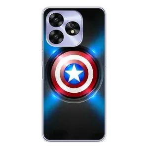 Чехол с Щитом Капитана Америки на UMIDIGI A15C (Яркий Щит Капитана)