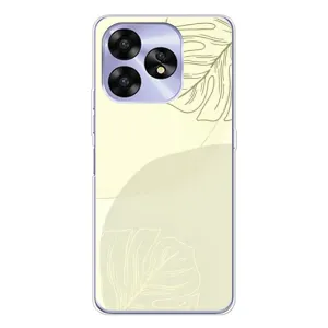 Чехол цветочный дизайн для UMIDIGI A15C (Зелёный фон)