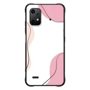 Чехол цветочный дизайн для UMiDiGi Bison X20 (Розовый фон)