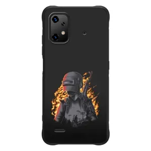 Силиконовый чехол с картинкой "Герой Pubg" на UMiDiGi Bison X20 (В огне)