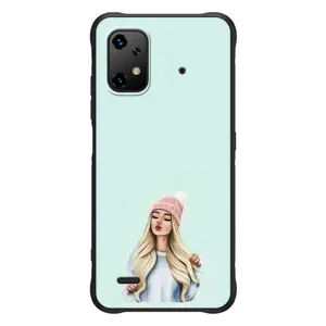 Силиконовый Чехол на UMiDiGi Bison X20 с картинкой Стильных Девушек (В шапке)
