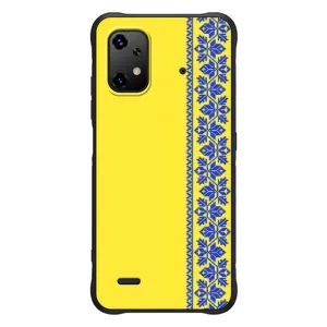 Силиконовый Чехол на UMiDiGi Bison X20 (Вышиванка на желтом)