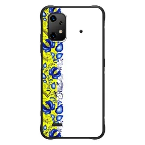 Силиконовый Чехол на UMiDiGi Bison X20 с картинкой Вышиванки (Желто-синяя вышиванка)