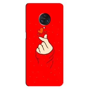 Чехлы (Знак сердечка) на Vivo Nex 3 (Сердце на красном)