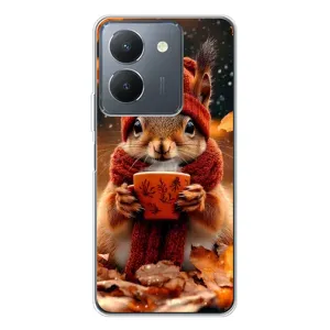 Печатный чехол «Зверята с кофе» для Vivo S30 Pro Mini (Белка с кофе)
