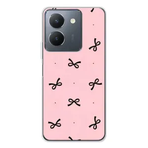 Чехол банты для Vivo S30 Pro Mini (Черные бантики)