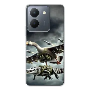 Чехол с мемами тралалело тралала для Vivo S30 Pro Mini (Гусини и крокодило)