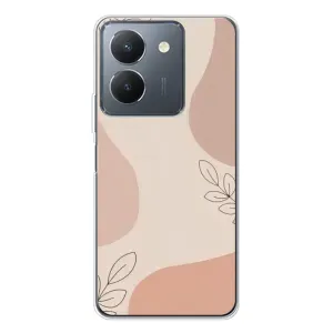Чехол цветочный дизайн для Vivo S30 Pro Mini (Коричневый фон)