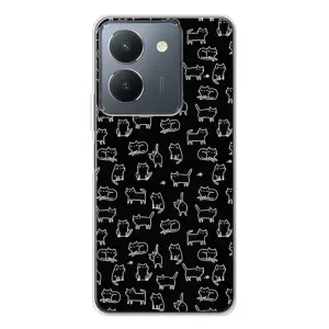 Чехол на тематику: Коты для Vivo S30 Pro Mini (Котики на черном)