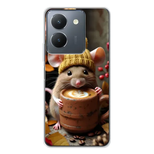 Чехол с рисунком «Мышка с кофе» для Vivo S30 Pro Mini Чехол с рисунком «Мышка с кофе» для Vivo S30 Pro Mini