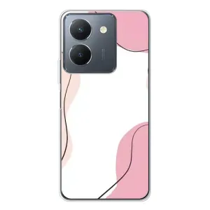 Чехол цветочный дизайн для Vivo S30 Pro Mini (Розовый фон)