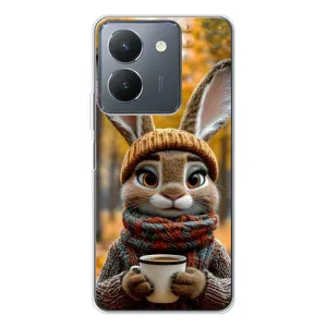 Печатный чехол «Зверята с кофе» для Vivo S30 Pro Mini (Зайчик с кофе)
