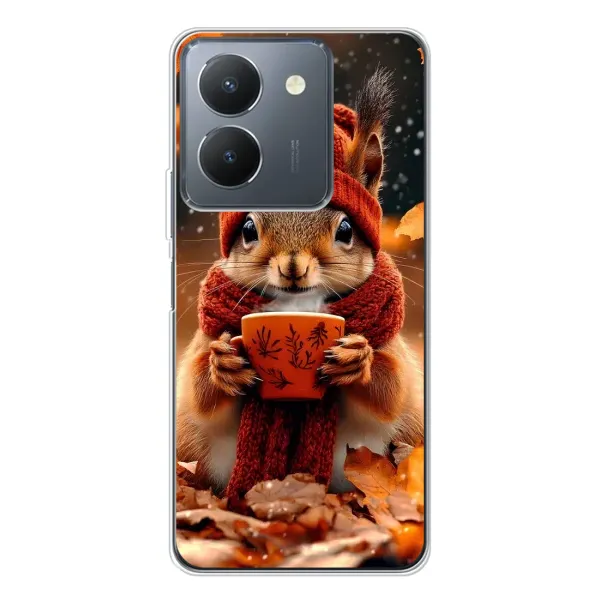 Чехол с рисунком «Белка с кофе» для Vivo S30 Чехол с рисунком «Белка с кофе» для Vivo S30