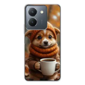 Друкований чохол 'Звірята з кавою' для Vivo S30 (Песик з кавою)
