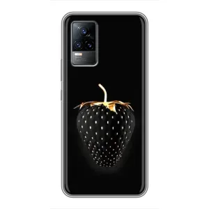 Чехол с изображением вкусной еды для Vivo S9 (Чёрная клубника)