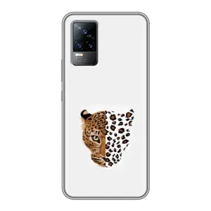 Чехол с леопардовым принтом на Vivo S9 (Леопард на белом)
