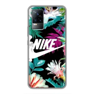 Силіконовый Чохол на Vivo S9e з картинкою НАЙК (Квітковий Nike)