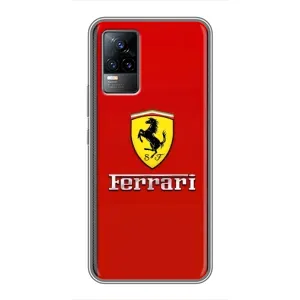 Силиконовый бампер с картинкой машины на Vivo S9e (Ferrari Logo)