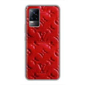 Текстурный Чехол Louis Vuitton для Виво С9е (Красный ЛВ)