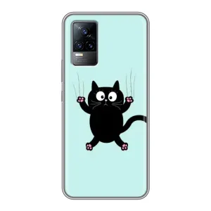Силиконовый чехол с котиком для Vivo S9e (Падающий кот)