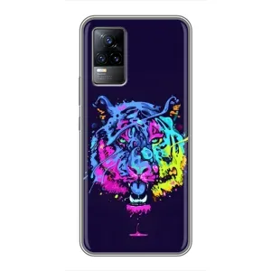 Силиконовый бампер с картинкой животных для Vivo S9e (Тигр-Арт)