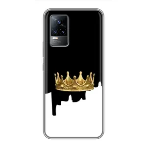 Чехол (Корона на чёрном фоне) для Виво С9е (Золотая корона)