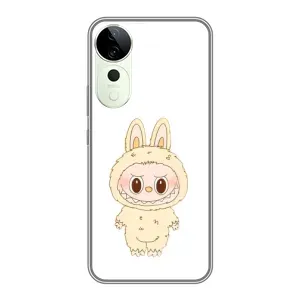Чехол с принтом Лабубу для Vivo T3 Ultra (Бежевый Лабубу)