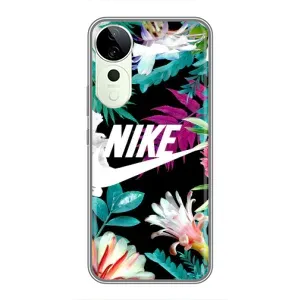 Силиконовый Чехол на Vivo T3 Ultra с картинкой Nike (Цветочный Nike)