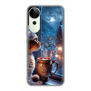 Чехлы на Новый Год Vivo T3 Ultra (Кот новогодний)