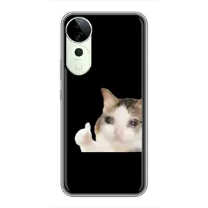 Бампер с принтом Мемы для Vivo T3 Ultra (Кот в слезах)