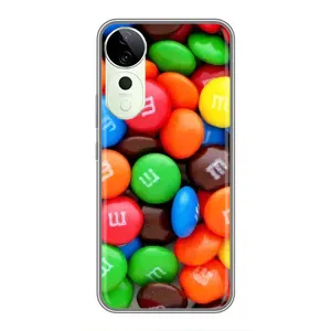 Чехол с изображением вкусной еды для Vivo T3 Ultra (Разноцветные M&M'S)