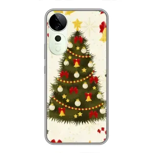 Чехол Новогодняя Елка на Vivo T3 Ultra (Новогодний принт)