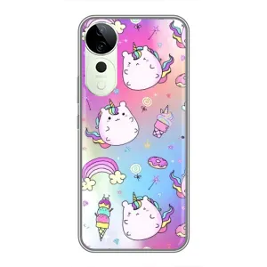 Чехол Unicorn на Vivo T3 Ultra (Радуга и Единорог)