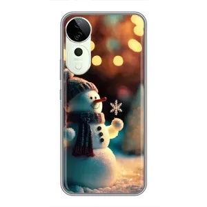 Чехлы на Новый Год Vivo T3 Ultra (Снеговик праздничный)