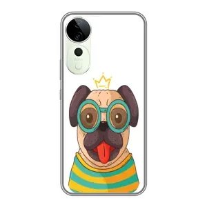 Бампер для Vivo T3 Ultra с картинкой "Песики" (Собака Король)