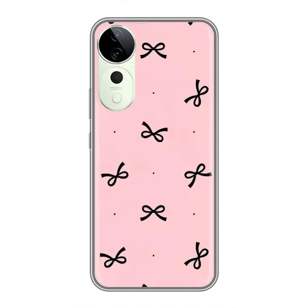 Чехол с рисунком «Черные бантики» для Vivo T4 Pro Чехол с рисунком «Черные бантики» для Vivo T4 Pro