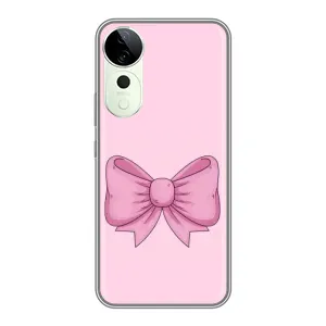 Чехол банты для ViVO T4 Pro (Розовый бантик)