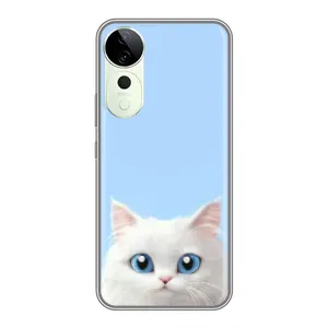 Чохол на тематику: Коти для ViVO T5e (Білий кіт)