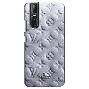 Текстурный Чехол Louis Vuitton для Виво В15 Про (Белый ЛВ)
