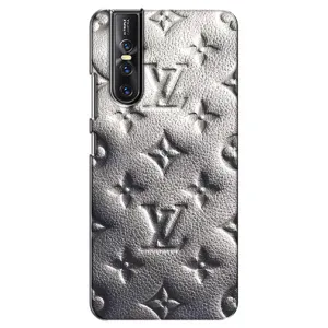 Текстурный Чехол Louis Vuitton для Виво В15 Про (Бежевый ЛВ)