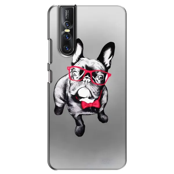 Чехол с рисунком «Бульдог в очках» для Vivo V15 Pro Чехол с рисунком «Бульдог в очках» для Vivo V15 Pro