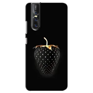 Чехол с изображением вкусной еды для Vivo V15 Pro (Чёрная клубника)