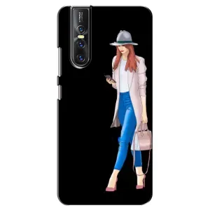 Чохол з картинкою Модні Дівчата Vivo V15 Pro (Дівчина з телефоном)