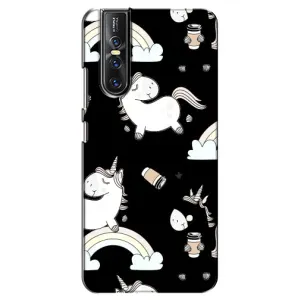 Чехол Unicorn на Vivo V15 Pro (Единорог с кофе)